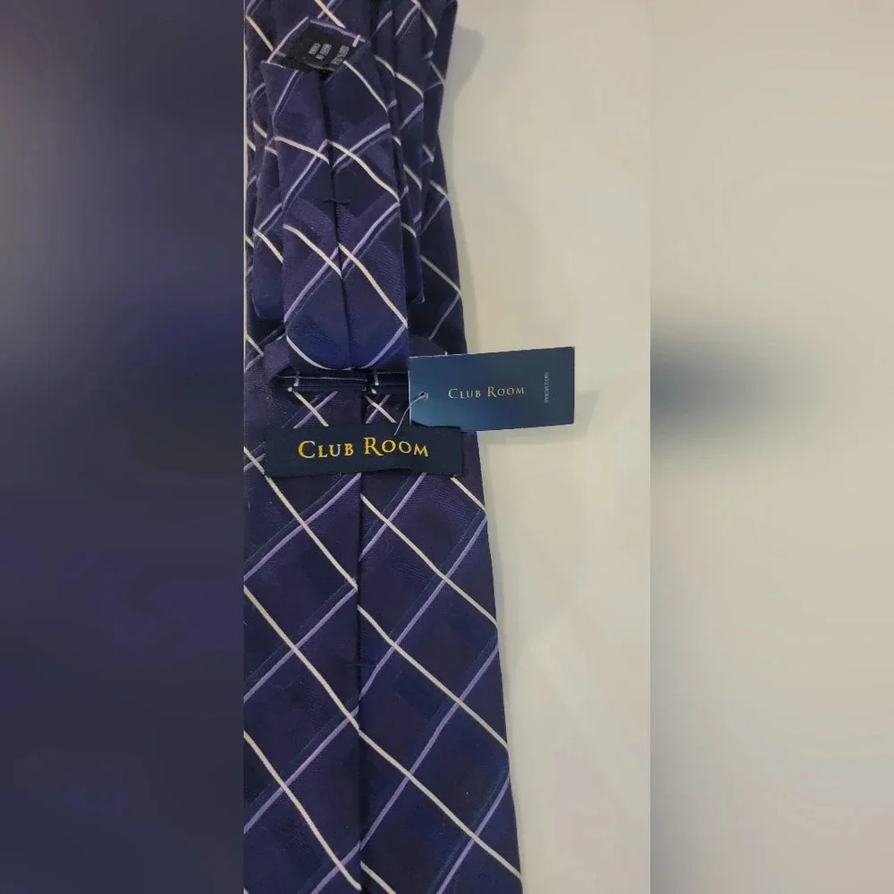 NWT‎ - CLUB ROOM NAVY PLAID TIE
